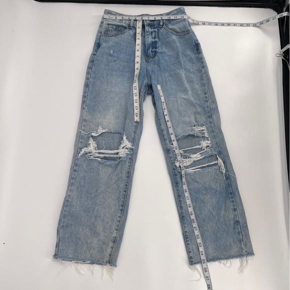 SHEIN Ripped Raw Hem Jeans Size 4 Women’s - Picture 4 of 5